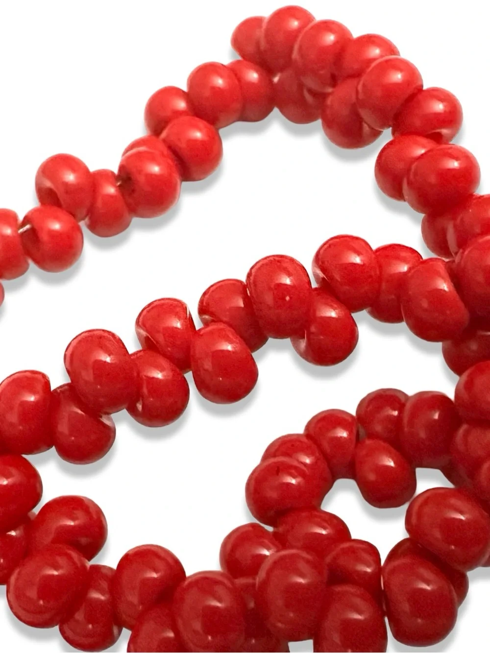 Vintage 4mm Orangey Red Glass Beads for Crafts and Jewelry Making